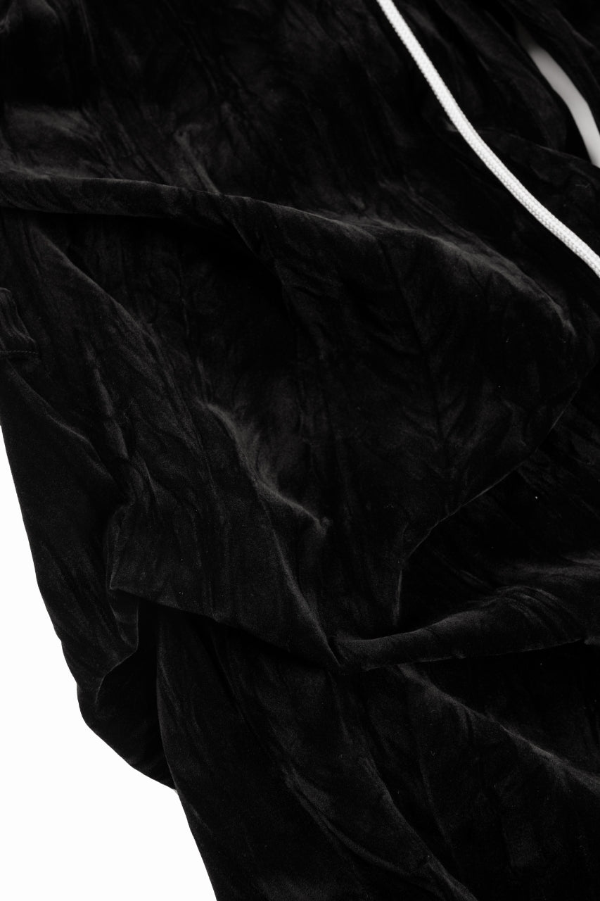 画像をギャラリービューアに読み込む, A.F ARTEFACT WASHER VELOR TUCK WIDE PANTS (BLACK)