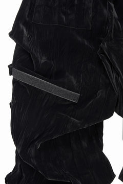 画像をギャラリービューアに読み込む, A.F ARTEFACT WASHER VELOR TUCK WIDE PANTS (BLACK)