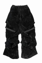 画像をギャラリービューアに読み込む, A.F ARTEFACT WASHER VELOR TUCK WIDE PANTS (BLACK)
