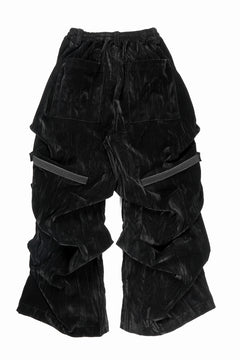 画像をギャラリービューアに読み込む, A.F ARTEFACT WASHER VELOR TUCK WIDE PANTS (BLACK)