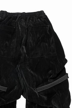 画像をギャラリービューアに読み込む, A.F ARTEFACT WASHER VELOR TUCK WIDE PANTS (BLACK)