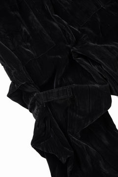 画像をギャラリービューアに読み込む, A.F ARTEFACT WASHER VELOR TUCK WIDE PANTS (BLACK)