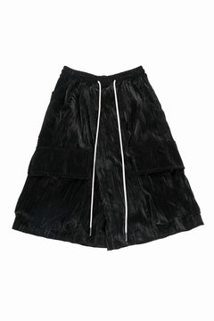 画像をギャラリービューアに読み込む, A.F ARTEFACT WASHER VELOR WRAP SKIRT SHORTS (BLACK)