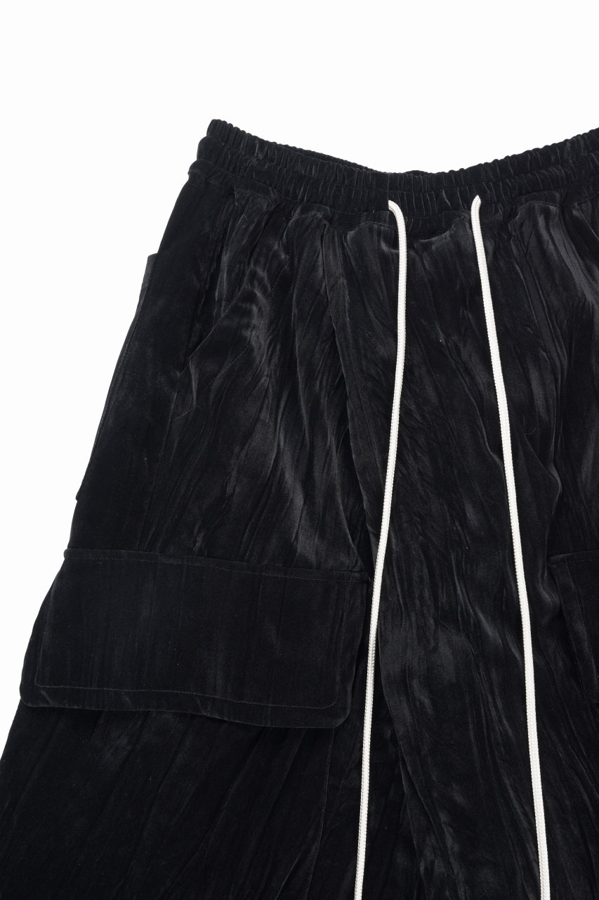 画像をギャラリービューアに読み込む, A.F ARTEFACT WASHER VELOR WRAP SKIRT SHORTS (BLACK)