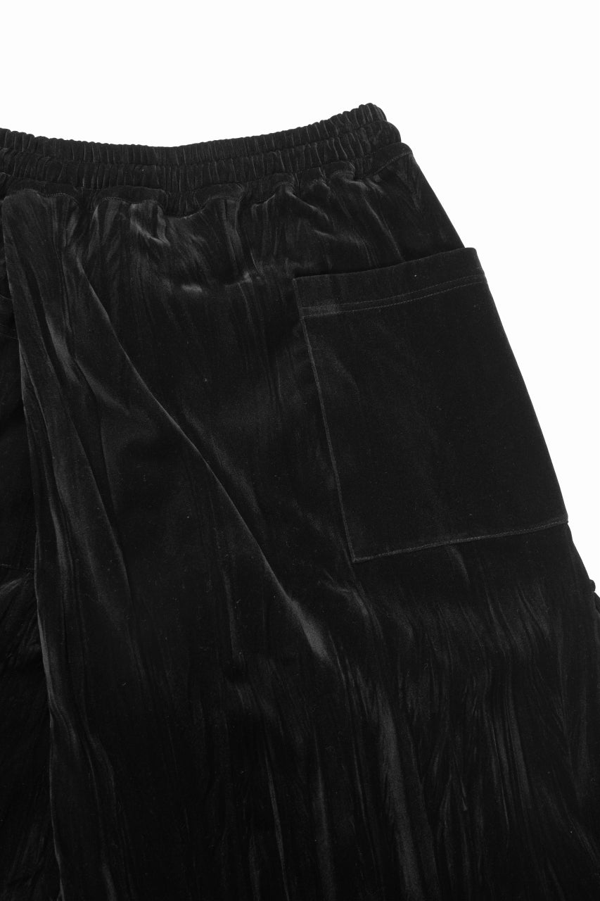 画像をギャラリービューアに読み込む, A.F ARTEFACT WASHER VELOR WRAP SKIRT SHORTS (BLACK)