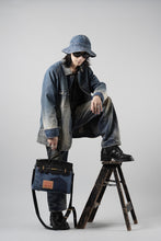 画像をギャラリービューアに読み込む, ierib exclusive 2Way Bark Bag 30 / Vintage Denim + Horse Leather (INDIGO x BLACK #B)