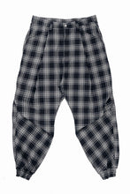 画像をギャラリービューアに読み込む, A.F ARTEFACT TUCK WIDE EASY PANTS / TARTAN CHECK (BLACK x GREY)