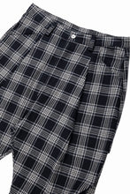 画像をギャラリービューアに読み込む, A.F ARTEFACT TUCK WIDE EASY PANTS / TARTAN CHECK (BLACK x GREY)