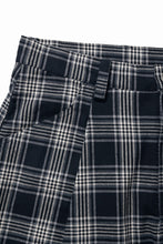 画像をギャラリービューアに読み込む, A.F ARTEFACT TUCK WIDE EASY PANTS / TARTAN CHECK (BLACK x GREY)