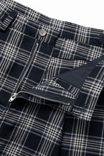 画像をギャラリービューアに読み込む, A.F ARTEFACT TUCK WIDE EASY PANTS / TARTAN CHECK (BLACK x GREY)
