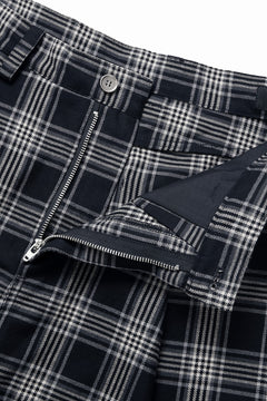 画像をギャラリービューアに読み込む, A.F ARTEFACT TUCK WIDE EASY PANTS / TARTAN CHECK (BLACK x GREY)