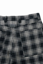 画像をギャラリービューアに読み込む, A.F ARTEFACT TUCK WIDE EASY PANTS / TARTAN CHECK (BLACK x GREY)