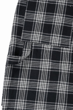画像をギャラリービューアに読み込む, A.F ARTEFACT TUCK WIDE EASY PANTS / TARTAN CHECK (BLACK x GREY)