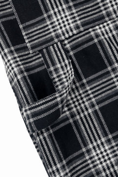 画像をギャラリービューアに読み込む, A.F ARTEFACT TUCK WIDE EASY PANTS / TARTAN CHECK (BLACK x GREY)