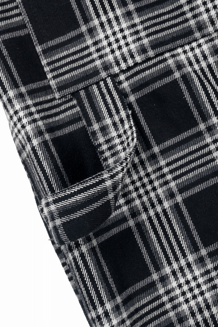 画像をギャラリービューアに読み込む, A.F ARTEFACT TUCK WIDE EASY PANTS / TARTAN CHECK (BLACK x GREY)