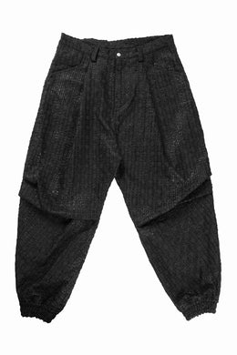 A.F ARTEFACT TUCK WIDE EASY PANTS / LUXURY TWEED (BLACK)