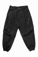 A.F ARTEFACT TUCK WIDE EASY PANTS / LUXURY TWEED (BLACK)