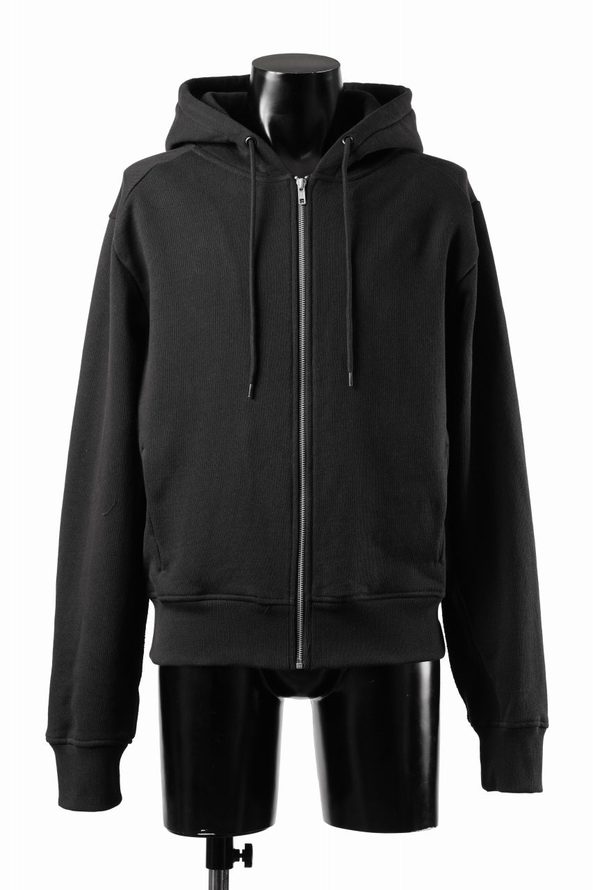 画像をギャラリービューアに読み込む, entire studios SLIM ZIP UP SWEAT PARKA (BLACK)