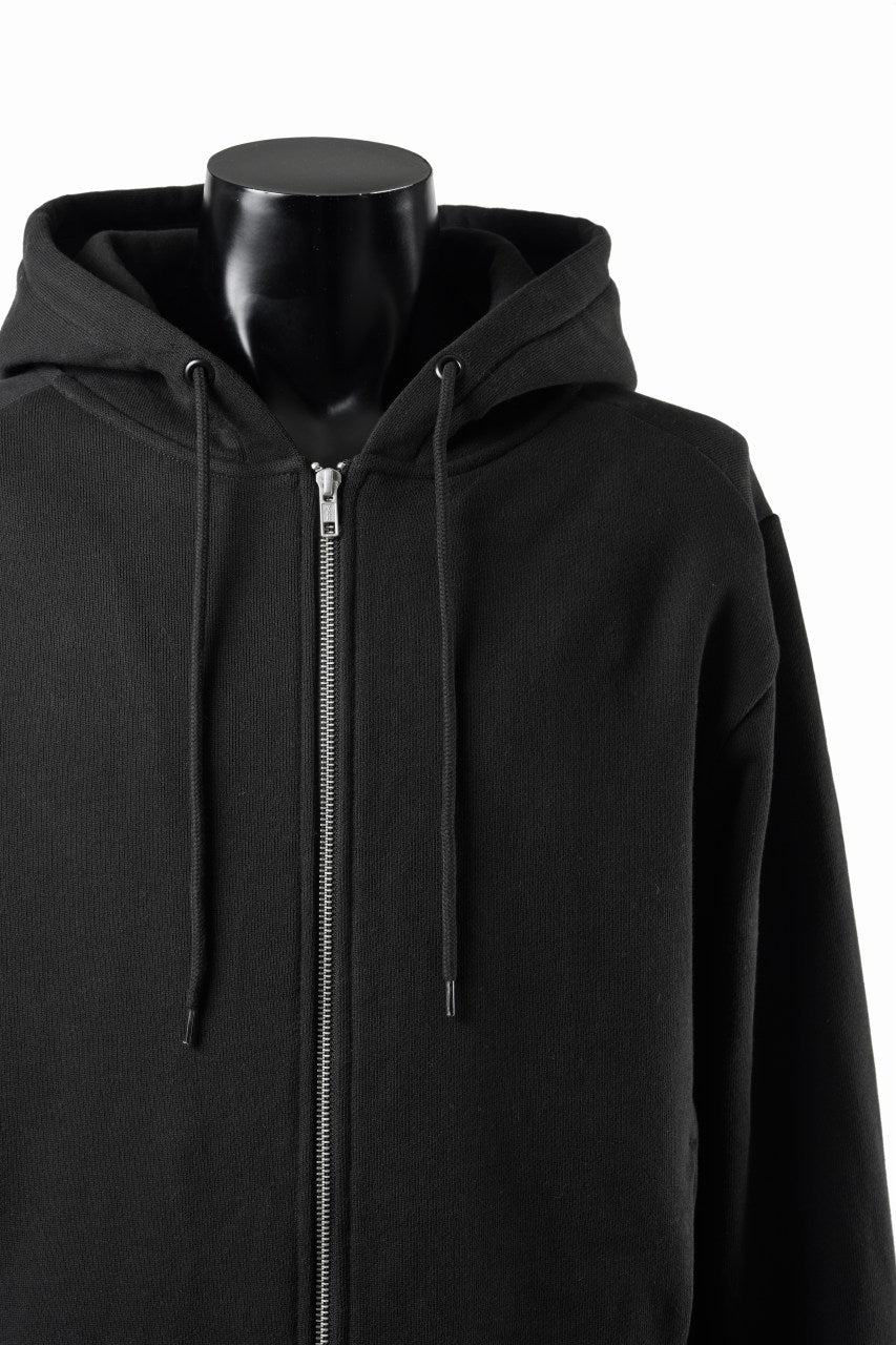 画像をギャラリービューアに読み込む, entire studios SLIM ZIP UP SWEAT PARKA (BLACK)