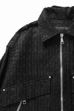 画像をギャラリービューアに読み込む, A.F ARTEFACT TUCK SLEEVE JACKET / LUXURY TWEED (BLACK)