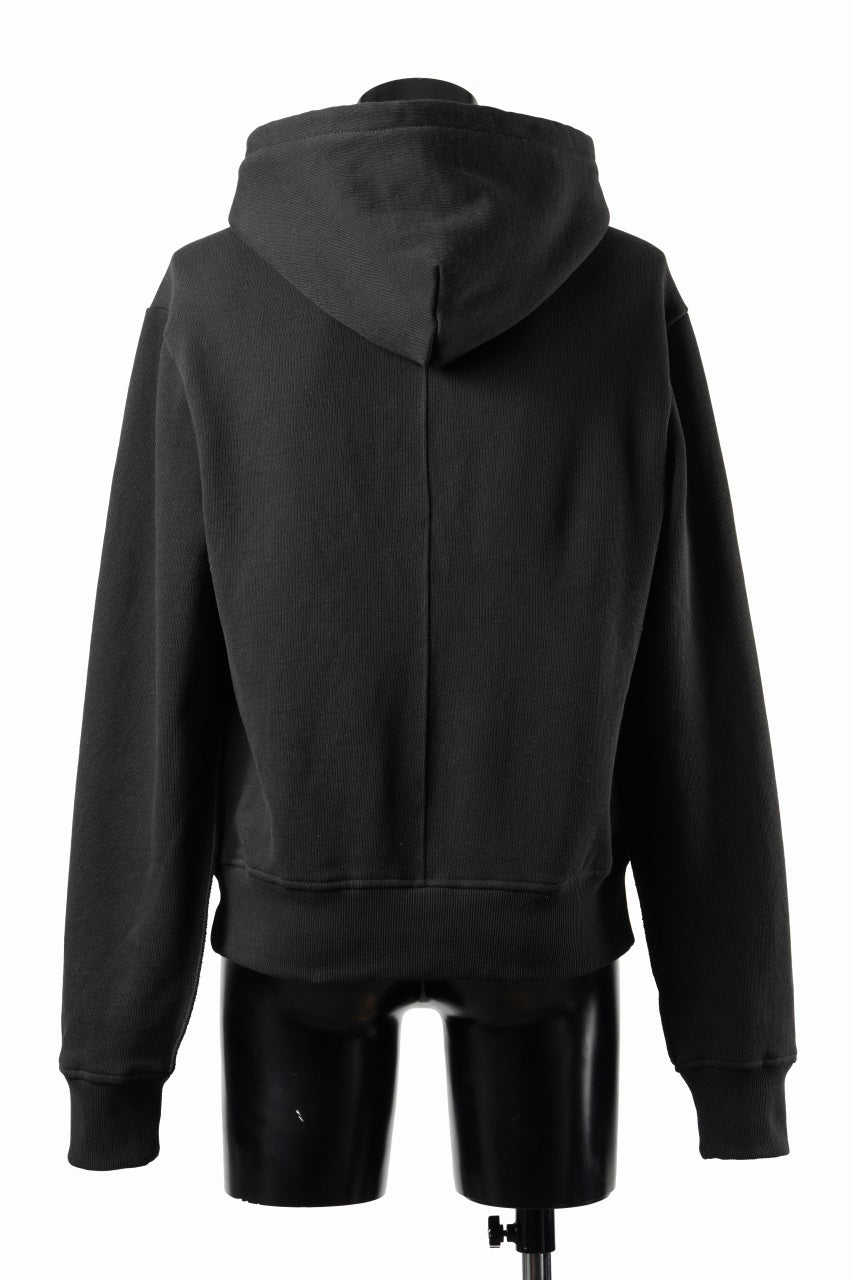 画像をギャラリービューアに読み込む, entire studios SLIM ZIP UP SWEAT PARKA (BLACK)