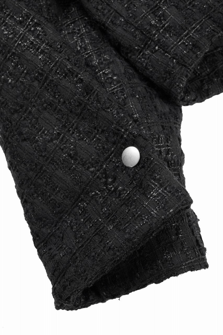 画像をギャラリービューアに読み込む, A.F ARTEFACT TUCK SLEEVE JACKET / LUXURY TWEED (BLACK)