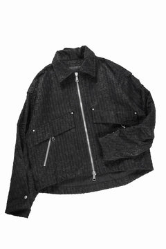 画像をギャラリービューアに読み込む, A.F ARTEFACT TUCK SLEEVE JACKET / LUXURY TWEED (BLACK)