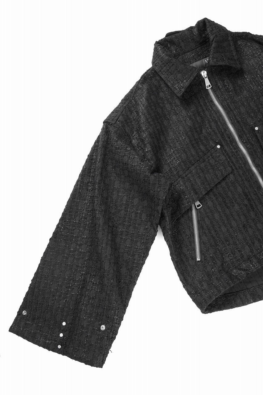 画像をギャラリービューアに読み込む, A.F ARTEFACT TUCK SLEEVE JACKET / LUXURY TWEED (BLACK)