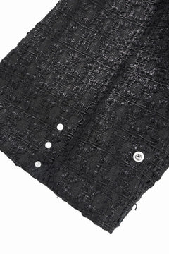 画像をギャラリービューアに読み込む, A.F ARTEFACT TUCK SLEEVE JACKET / LUXURY TWEED (BLACK)