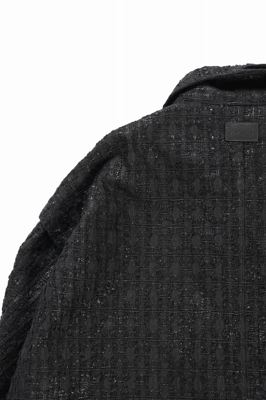 画像をギャラリービューアに読み込む, A.F ARTEFACT TUCK SLEEVE JACKET / LUXURY TWEED (BLACK)
