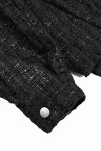 画像をギャラリービューアに読み込む, A.F ARTEFACT HOODED ZIPPER BLOUSON / LUXURY TWEED (BLACK)