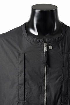 画像をギャラリービューアに読み込む, thom/krom COLLARLESS JACKET / STRETCH COTTON (BLACK)