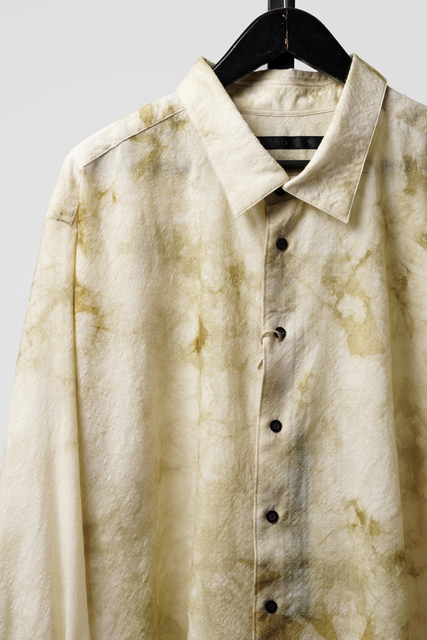 画像をギャラリービューアに読み込む, KLASICA "SH-053-MU" PLAIN BIG SHIRTS / ”KAGO-ZOME" DYED MUSLIN (ECRU)
