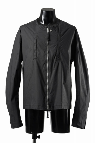 thom/krom COLLARLESS JACKET / STRETCH COTTON (BLACK)
