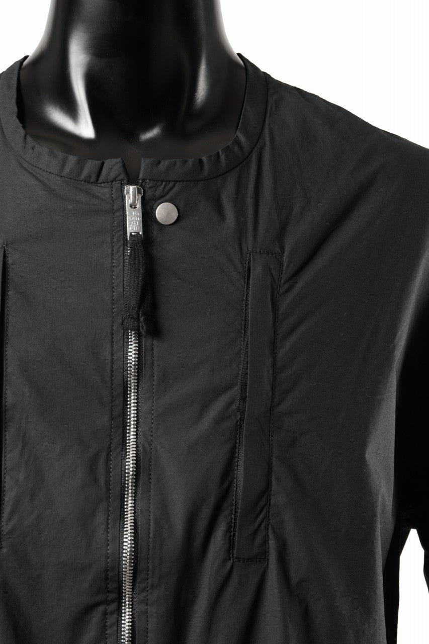 画像をギャラリービューアに読み込む, thom/krom COLLARLESS JACKET / STRETCH COTTON (BLACK)