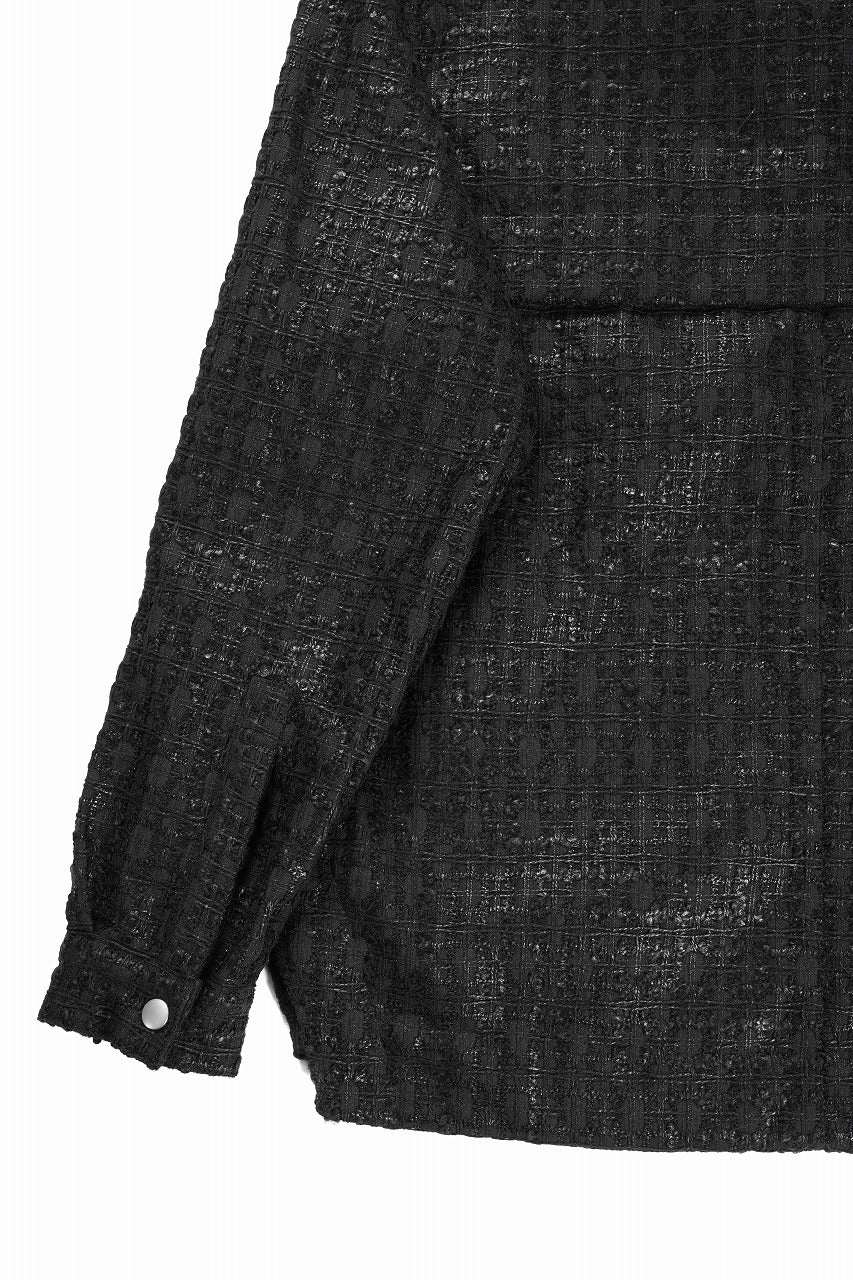 画像をギャラリービューアに読み込む, A.F ARTEFACT HOODED ZIPPER BLOUSON / LUXURY TWEED (BLACK)