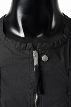 画像をギャラリービューアに読み込む, thom/krom COLLARLESS JACKET / STRETCH COTTON (BLACK)