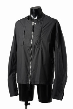 画像をギャラリービューアに読み込む, thom/krom COLLARLESS JACKET / STRETCH COTTON (BLACK)
