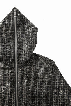 画像をギャラリービューアに読み込む, A.F ARTEFACT HOODED ZIPPER BLOUSON / LUXURY TWEED (BLACK x GOLD)