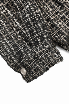画像をギャラリービューアに読み込む, A.F ARTEFACT HOODED ZIPPER BLOUSON / LUXURY TWEED (BLACK x GOLD)