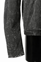 画像をギャラリービューアに読み込む, thom/krom COLLARLESS JACKET / DYED STRETCH COTTON (BLACK MARBLE)