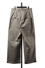 Load image into Gallery viewer, KLASICA "LINDBERG Ⅱ-TW" SIDE TUCKED WIDE STRAIGHT TROUSERS / HAND DYED HIGH DENSITY TWILL (DUST)