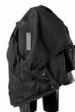 画像をギャラリービューアに読み込む, thom/krom COLLARLESS JACKET / DYED STRETCH COTTON (BLACK MARBLE)