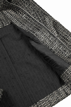 画像をギャラリービューアに読み込む, A.F ARTEFACT HOODED ZIPPER BLOUSON / LUXURY TWEED (BLACK x GOLD)