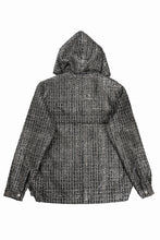 画像をギャラリービューアに読み込む, A.F ARTEFACT HOODED ZIPPER BLOUSON / LUXURY TWEED (BLACK x GOLD)