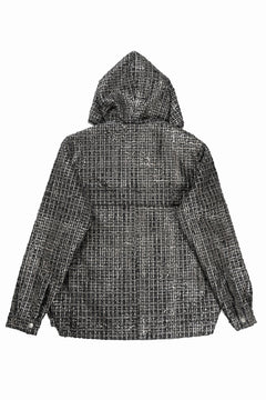画像をギャラリービューアに読み込む, A.F ARTEFACT HOODED ZIPPER BLOUSON / LUXURY TWEED (BLACK x GOLD)