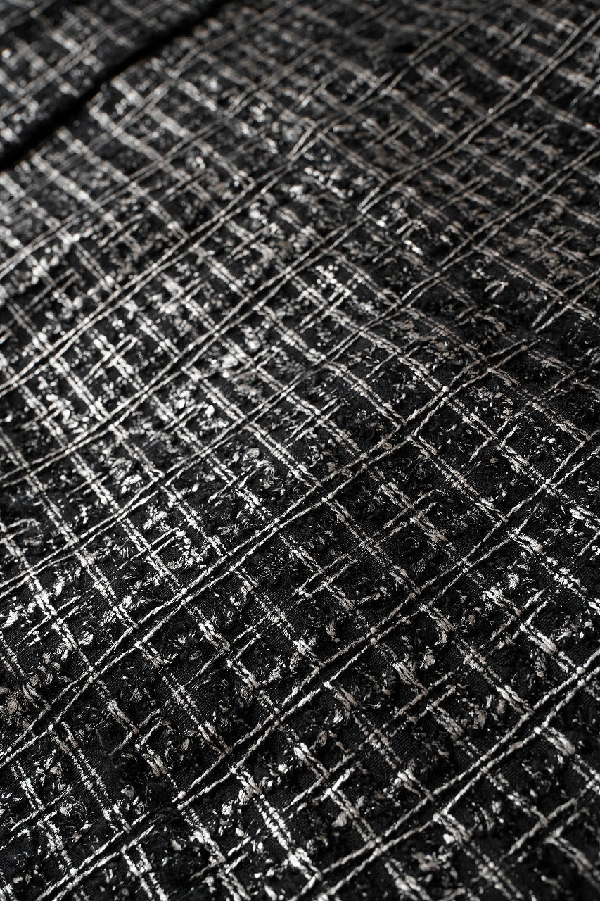 画像をギャラリービューアに読み込む, A.F ARTEFACT HOODED ZIPPER BLOUSON / LUXURY TWEED (BLACK x GOLD)