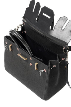 画像をギャラリービューアに読み込む, ierib exclusive 2Way Bark Bag 30 / Heavy Linen Canvas + Saddle Leather (BLACK #B)