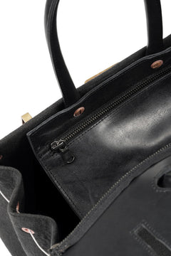画像をギャラリービューアに読み込む, ierib exclusive 2Way Bark Bag 30 / Heavy Linen Canvas + Saddle Leather (BLACK #C)
