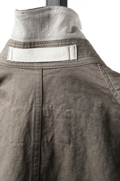 Load image into Gallery viewer, KLASICA "GHOST Ⅱ" SINGLE LAYER BALMACAAN COAT / HAND DYED HIGH DENSITY TWILL (DUST)